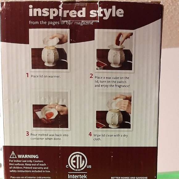 better homes and garden, happy snowman, wax warmer, white - Picture 2 of 2